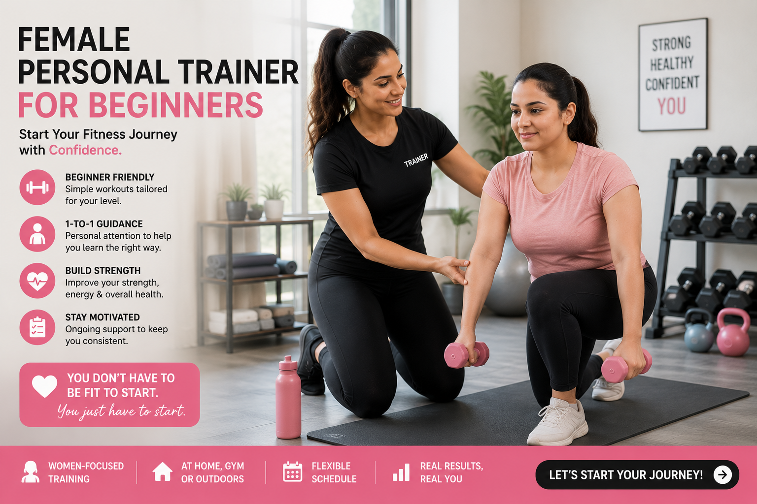 Hiring a Female Personal Trainer as a Complete Beginner: What Your First Month Actually Looks Like