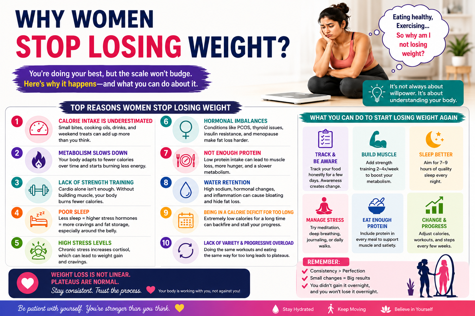 Why Women Stop Losing Weight Even When They Exercise