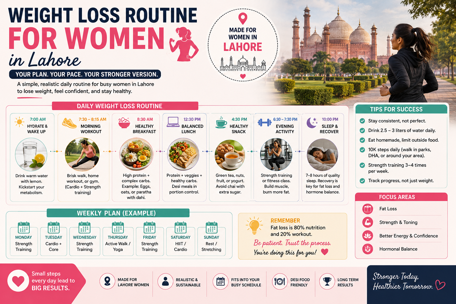 How Women in Lahore Can Build a Sustainable Weight Loss Routine