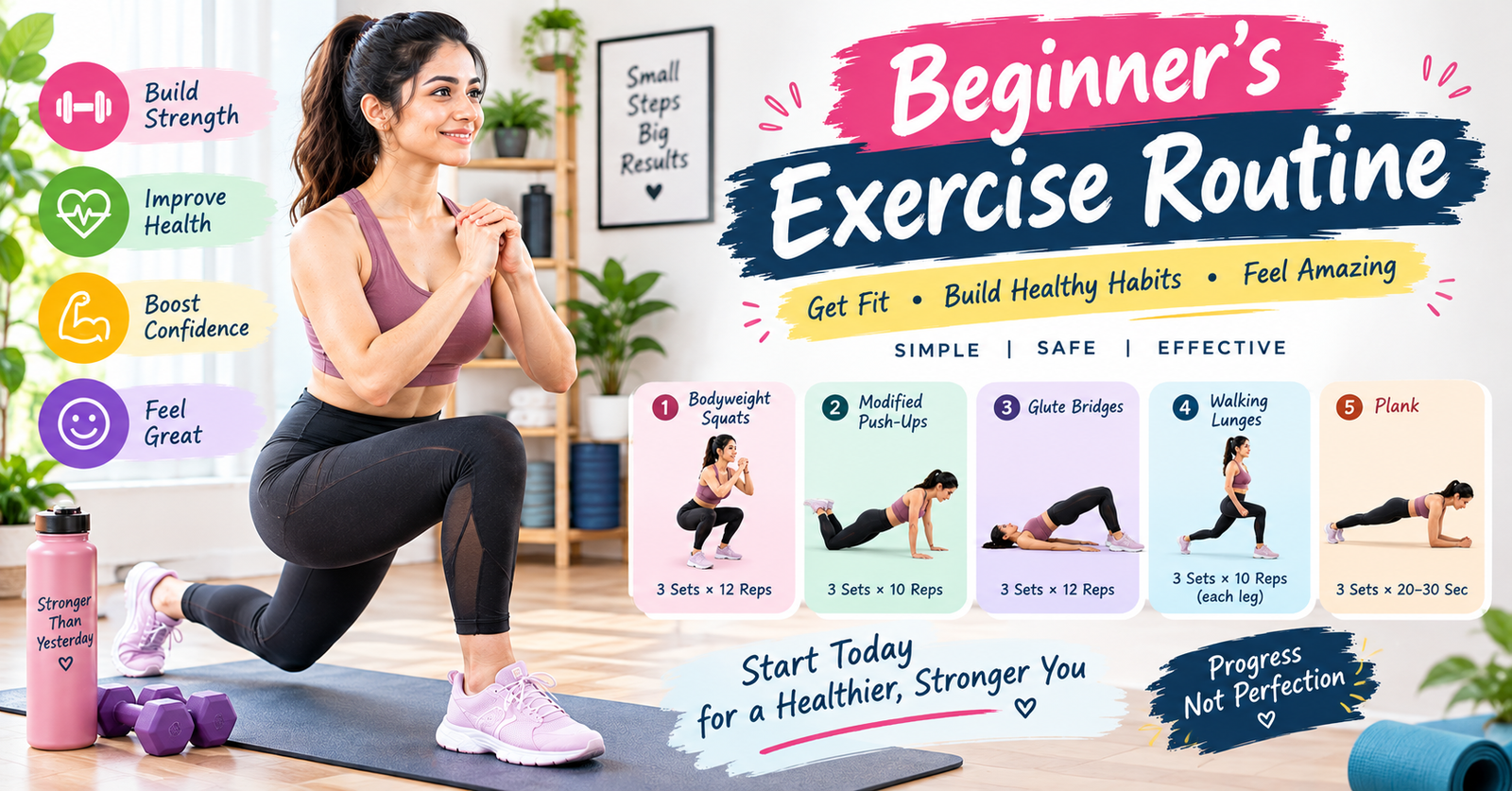 Beginner's Exercise Routine: The Simple, No-Overwhelm Way to Start